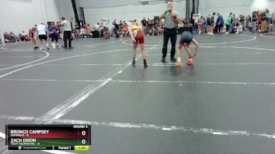 98 lbs Round 5 (8 Team) - Bronco Campsey, D3Primus vs Zach Dixon, Team Tugman WC