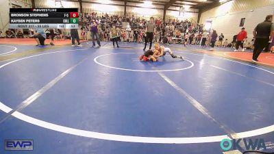 55 lbs Rr Rnd 2 - Bronson Stephens, F-5 Grappling vs Kaysen Peters, Collinsville Cardinal Youth Wrestling