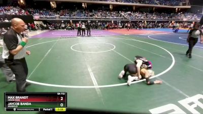 5A 113 lbs Cons. Round 2 - Max Brandt, Cedar Park vs Jaycob Banda, Amarillo