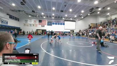 60-65 lbs Round 3 - Savanna Felton, Glenrock Wrestling Club vs Araea Goff, High Plains Thunder