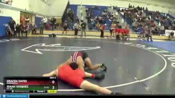 165 lbs Quarterfinal - Gracen Hayes, Bakersfield vs Isaiah Vasquez, Mt SAC