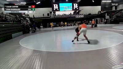 141 lbs Semifinal - Evan Rodriguez, Cowley College vs Caleb Carter, Maryville University