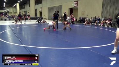 100 lbs Semis (4 Team) - Sophia Lee, TN AAU- Havok vs Mirabella Matson, Trojan WA