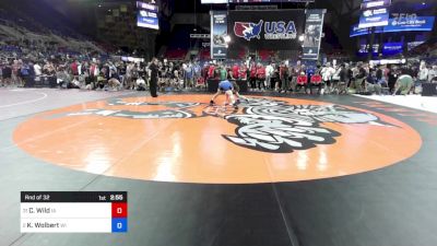 138 lbs Rnd Of 32 - Cadyn Wild, IA vs Kellen Wolbert, WI