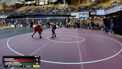 184 lbs Champ. Round 2 - Lazaro Crespo, Fort Hays Tech Northwest vs Kai Saito, Western Colorado