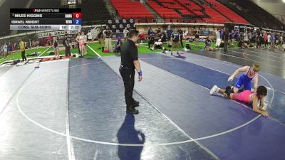 157 lbs Cons. Sub-semis - Miles Higgins, Hawaii vs Israel Knight, Nevada
