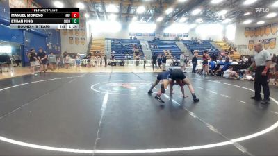 132 lbs Round 4 (8 Team) - Ethan King, Socs vs Manuel Moreno, Greasers