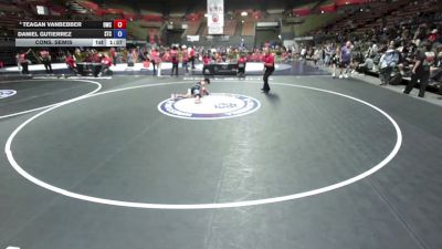 88 lbs Cons. Semis - Teagan VanBebber, 951 Wrestling Club vs Daniel Gutierrez, SilvaBack Training Center