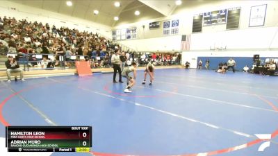 106 lbs Champ. Round 1 - Hamilton Leon, Mira Costa High School vs Adrian Muro, Rancho Cucamonga High School