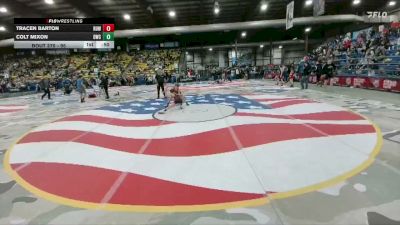 95 lbs Cons. Round 3 - Tracen Barton, Riverton USA Wrestling vs Colt Mixon, Derby Wrestling Club