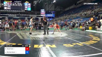 100 lbs Cons 32 #1 - Caleb Seyfried, Connecticut vs Joseph Richardson, Texas