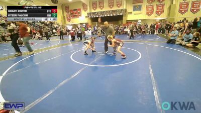 70 lbs Semifinal - Grady Zinter, Owasso Takedown Club vs Kyzer Falcon, Division Bell