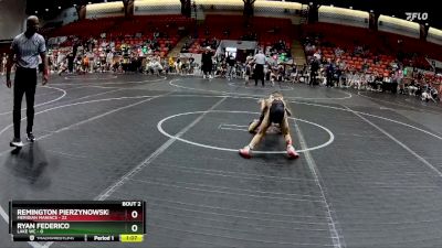 64 lbs Round 1 (8 Team) - Remington Pierzynowski, Meridian Maniacs vs Ryan Federico, Lake WC