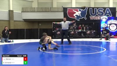 12U Boys - 58 lbs Semis - Oscar Ormond, North Carolina vs John Reimer, Team Nazar Training Center