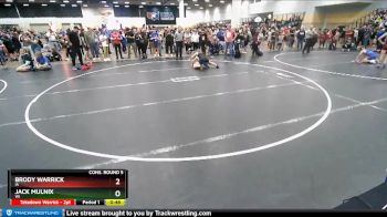 130 lbs Cons. Round 5 - Brody Warrick, IA vs Jack Mulnix, WI
