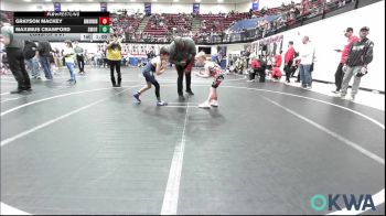 60 lbs Consi Of 8 #1 - Grayson Mackey, Skiatook Youth Wrestling vs Maximus Crawford, Southmoore SaberCats Wrestling