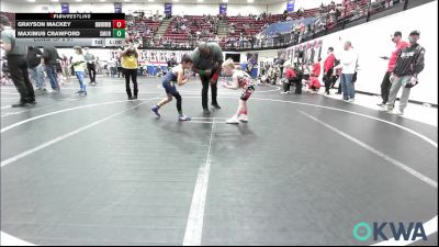 60 lbs Consi Of 8 #1 - Grayson Mackey, Skiatook Youth Wrestling vs Maximus Crawford, Southmoore SaberCats Wrestling