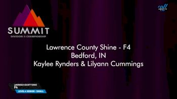 Lawrence County Shine - F4 [2025 L4 Senior - Small Prelims] 2025 The D2 Summit
