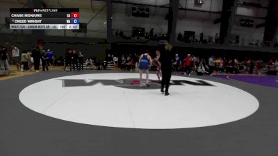 Junior Boys GR - 132 lbs Cons. Round 1 - Chase Monjure, CA vs Creed Wright, WA