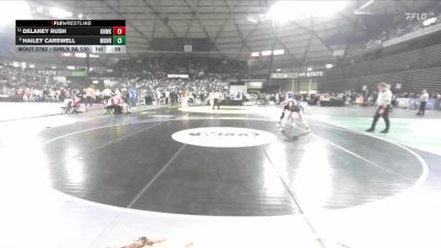 Girls 3A 130 lbs Cons. Semi - Hailey Carswell, Monroe (Girls) vs Delaney Rush, Kennewick (Girls)