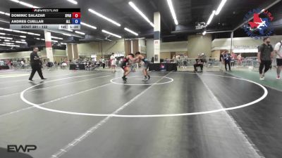 132 lbs Consolation - Dominic Salazar, Spartan Mat Club vs Andres Cuellar, All American Wrestling Club