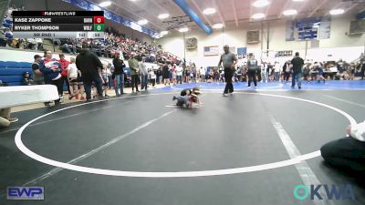 37 lbs Rr Rnd 1 - Kase Zappone, Barnsdall Youth Wrestling vs Ryker Thompson, Wolfpak Wrestling