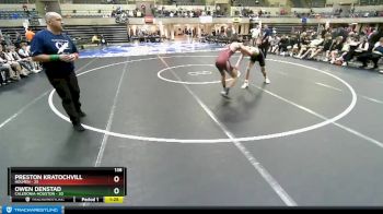 138 lbs Round 1 (4 Team) - Owen Denstad, Caledonia-Houston vs Preston Kratochvill, Holmen