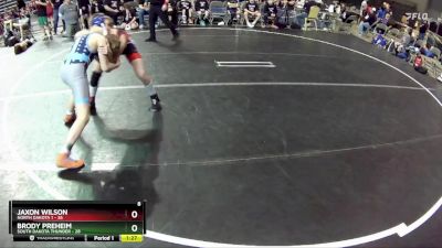 112 lbs Round 3 (4 Team) - Brody Preheim, South Dakota Thunder vs Jaxon Wilson, North Dakota 1