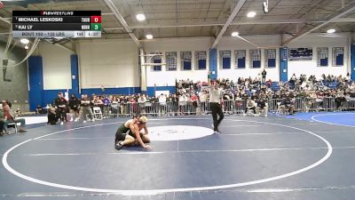 132 lbs Quarterfinal - Michael Leskoski, Taunton vs Kai Ly, Minnechaug