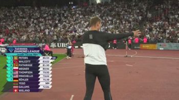 Replay: Men's Javelin Throw - 2026 Wanda Diamond League: Zürich (SUI) | Aug 27 @ 7 PM