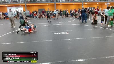 60 lbs Champ. Round 2 - Asher Scruggs, Dorman Youth vs Cole Licausi, KNIGHTS YOUTH WRESTLING