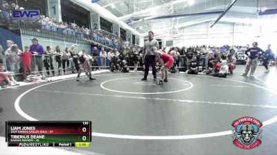 130 lbs Round 1 (4 Team) - Liam Jones, East Kansas Eagles Gold vs Tiberius Deane, Kansas Mayhem