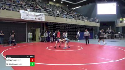 80 lbs Semifinal - Eli Oberheim, Montoursville, PA vs Nolan Adolphson, Mauretown, VA