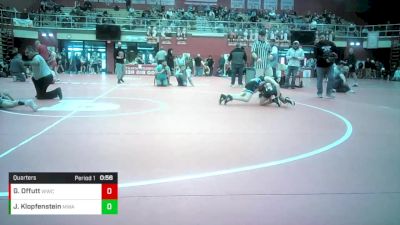 10U - 77 lbs Quarters - Graham Offutt, Warrior Wrestling Club vs Jaxon Klopfenstein, M3 Wrestling Academy