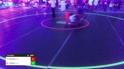 132 lbs 3rd Place - Tucker Verbeck, Maize WC vs Matthew Clifton, Bear Cave WC