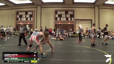 167 lbs Quarterfinals (8 Team) - Avery Rubano, American MMA & Wrestling vs Joseph Mattei, Revival Gray