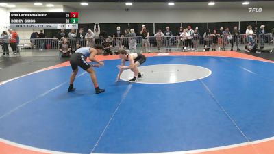 113 lbs Consi Of 64 #2 - Phillip Hernandez, CA vs Bodey Gibbs, OH