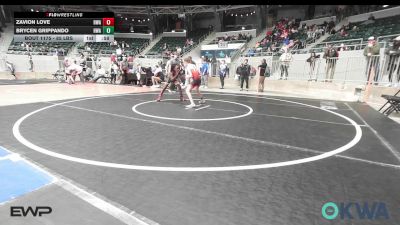 85 lbs Consolation - Zavion Love, HURRICANE WRESTLING ACADEMY vs Brycen Grippando, HURRICANE WRESTLING ACADEMY