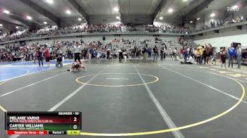 50 lbs Cons. Round 4 - Melanie Varns, Butler Youth Wrestling Club-AA vs Carter Williams, Lamar Tiger Wrestling-AA
