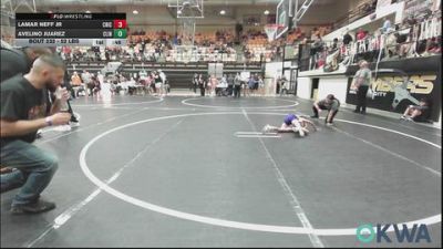 52 lbs Consolation - Lamar Neff Jr, Chickasha Youth Wrestling vs Avelino Juarez, Clinton Youth Wrestling