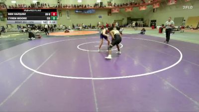 174 lbs Cons. Round 1 - Ben Vazquez, Wisconsin-Whitewater vs Tyren Moore, Eureka
