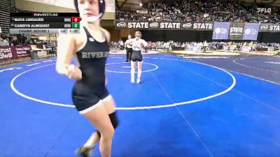 Girls 3A 110 lbs Champ. Round 1 - Maya Lindauer, River Ridge (Girls) vs Camdyn Almquist, River Ridge (Girls)