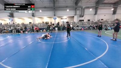 100 lbs Semifinal - Daxton Merritt, Warrior Trained Wrestling vs Zayn Budri, All American Wrestling Club