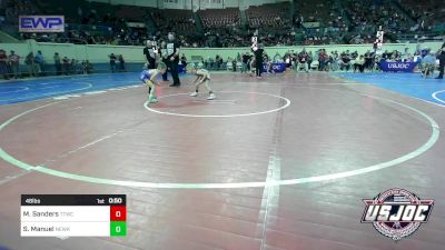 46 lbs Quarterfinal - Miles Sanders, Team Tulsa Wrestling Club vs Stetson Manuel, Newkirk Takedown Club