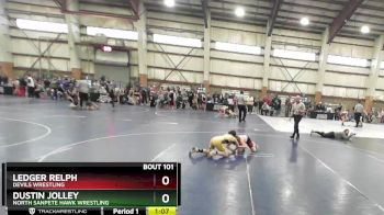 90 lbs 3rd Place Match - Dustin Jolley, North Sanpete Hawk Wrestling vs Ledger Relph, Devils Wrestling