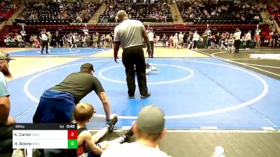 66 lbs 3rd Place - Kade Carter, Highlander Youth vs Hudson Boone, Woodland Wrestling Club