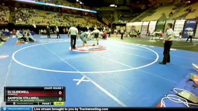 285 Class 2 lbs Champ. Round 1 - Sampson Stillwell, St. Michael The Archangel Catholic vs Dj Glidewell, Cassville