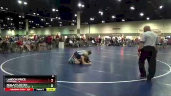 132 lbs Round 1 (6 Team) - Landon Price, Iowa Hawks vs Kellan Carter, Indiana Smackdown Black