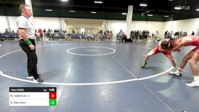 128 lbs Quarterfinal - Nickolas Valencia, NM vs Sully Karmon, FL