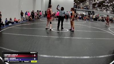 145 lbs Round 3 (8 Team) - Sophia LaSala, FIWC Sassy Lassies vs Zoey Haines, Central Pennies Power